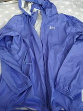 Helly Hansen unisex rain jacket size 176/16, lilac, packable