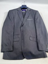 Mens Statement Italy Modern Gray 3 Piece Suit 42R NEW