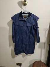 Target Dry 3/4 Length Dark Blue Waterproof Coat Ladies Size Uk 14 M
