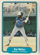 FREE SHIPPING-MINT-1982 Fleer Ed Miller #441 Atlanta Braves PLUS BONUS CARDS