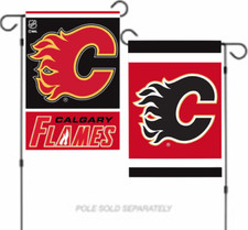 NHL05-108LSRA Heavy Duty 12 X18 CALGARY - FLAMES Garden Flag FLAG no pole 