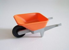 PLAYMOBIL (Q1122) CHANTIER - Brouette Orange & Grise Vintage 3562
