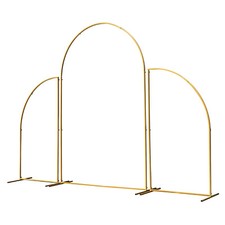 Metal Arch Backdrop Stand Gold Arch Wedding Arch Stand Set of 3 for Party Decor