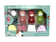 Squishmallow Bath Bomb  Body Wash Set 8 Pack W/Surprise Charms NEW