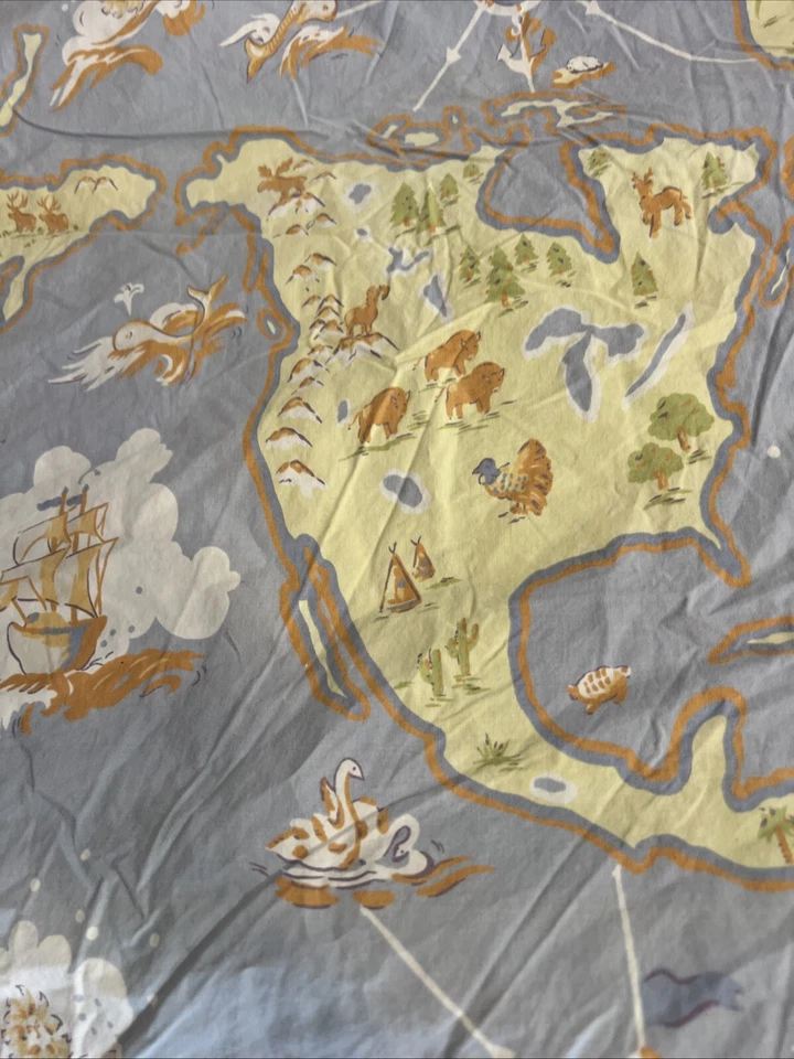 Pottery Barn 儿童探险地图动物被套双码 — 第 4/4 张图片