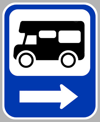 PITCH AREA AREA MOTORHOME RIGHT CAMPING 50cm STICKER STICKER CAM199