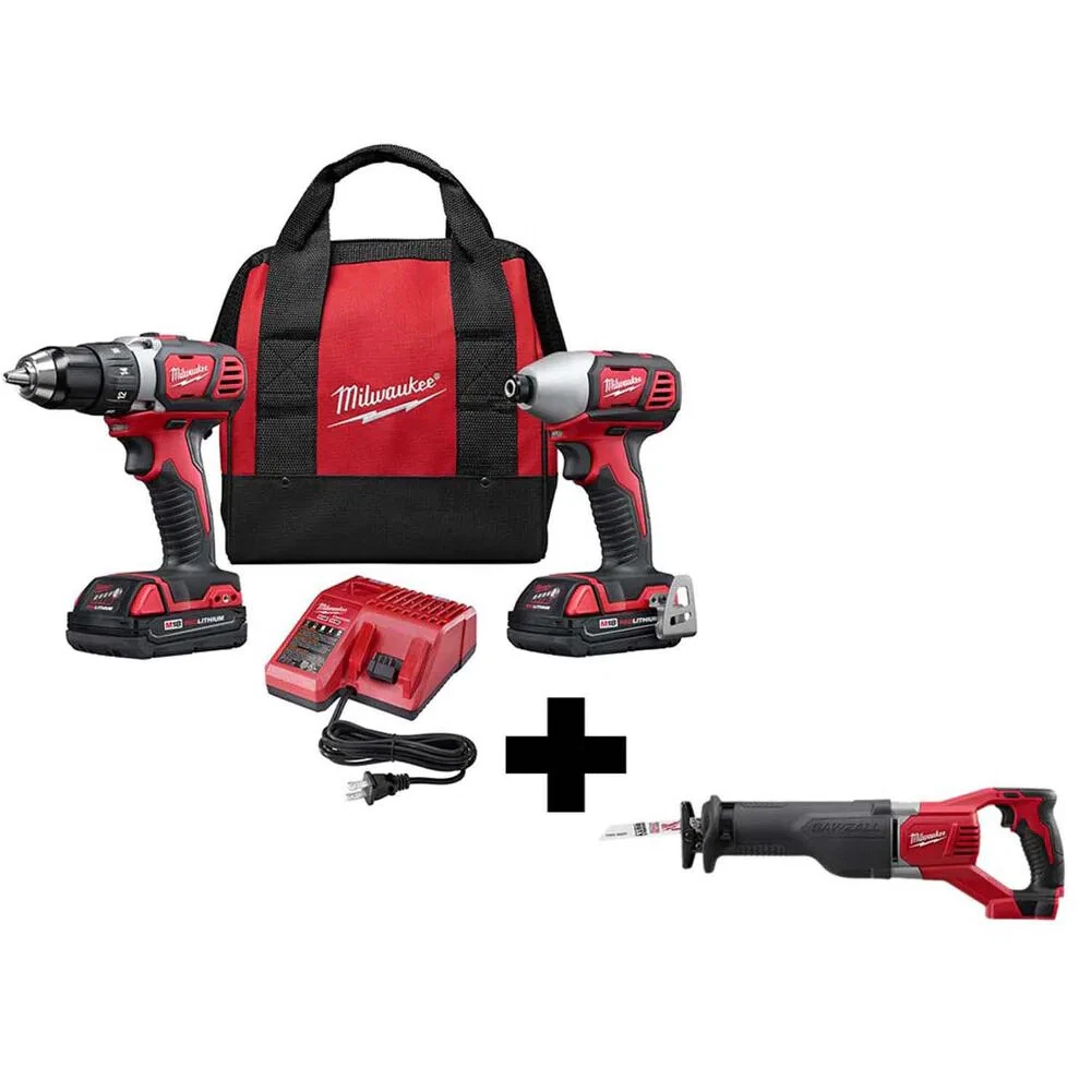 milwaukee drill driver impact driver combo kit w reciprocating