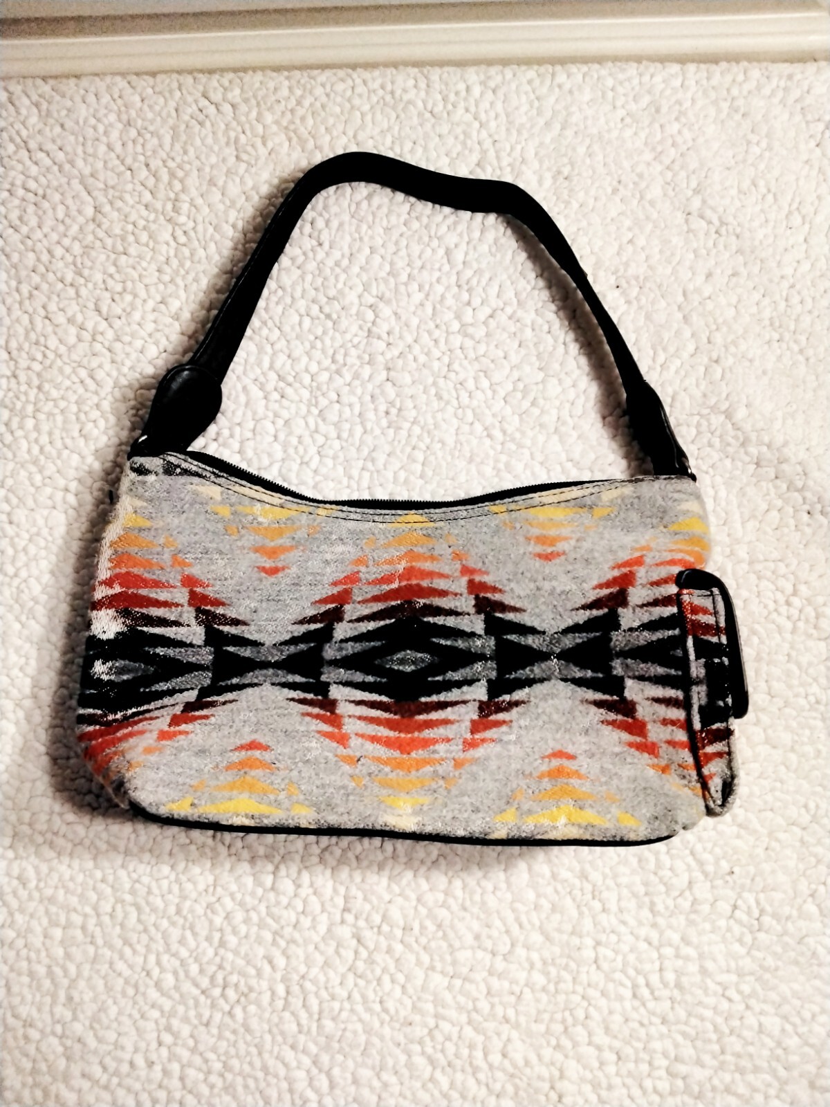 Pendleton Purse Multicolor Pattern Leather Strap … - image 4