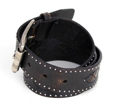 DARK BROWN GENUINE LEATHER 1 3/8 display picture 1