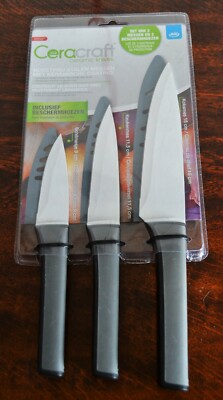 JML Ceracraft KERAMIK MESSER, 3er-Set mit Schutzhüllen, Neu