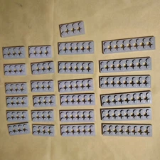 Z Lego Lot 25 Old Light Gray Technic Plate 3709b 32001 3738 2 x 4  2 x 6  2 x 8 