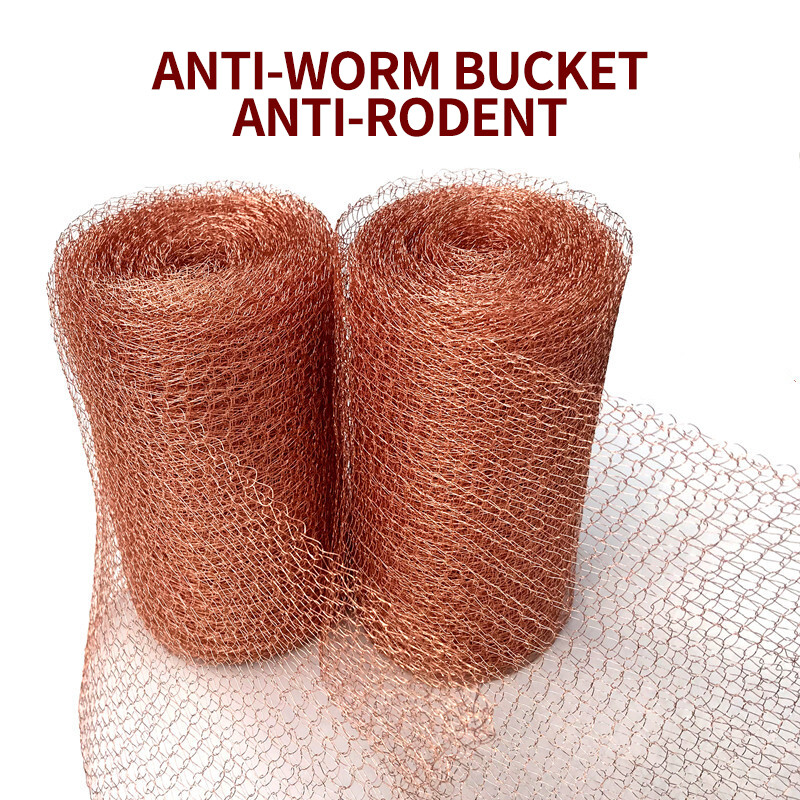 16M Pure Copper Mesh Knitted Soffit Rat Mesh Rodent Garden Wire Pest