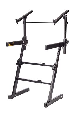 Hercules KS410B Auto Lock Double Tier Z KB Stand Black