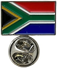 South Africa Flag Pin Badge Enamel & Metal small rectangle Lapel Badge