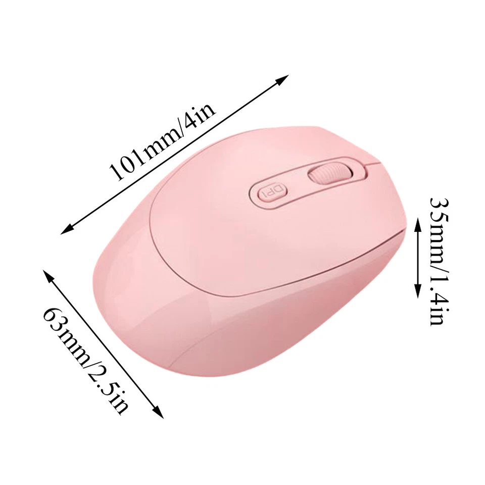 Portable Wireless USB Mouse Optical Mouse with Silent USB 2.4GHz Receive - Image 2 of 4