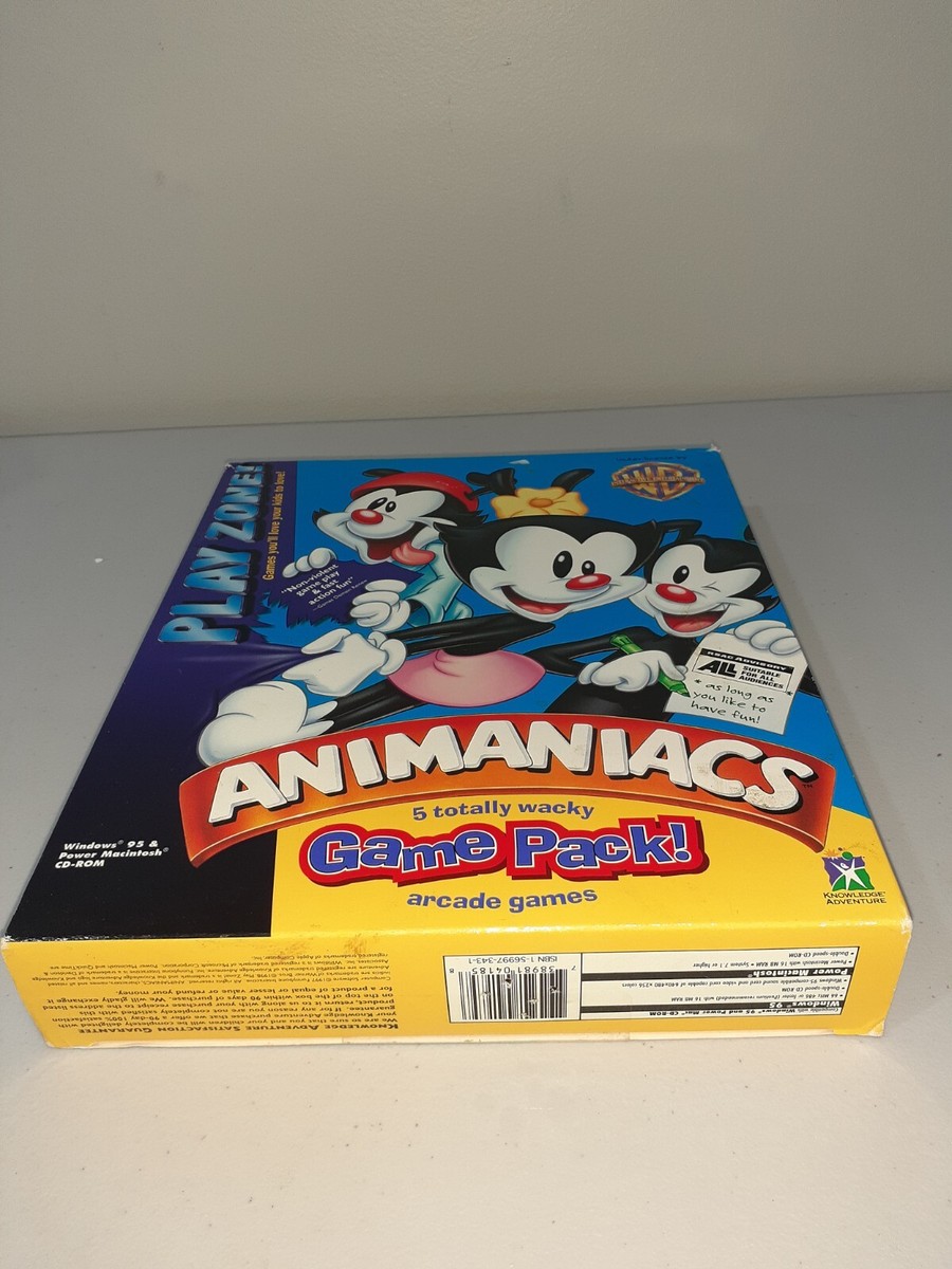 Play Zone Animaniacs Game Pack 1997 CD-Rom PC Computer Game