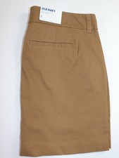 NEW OLD NAVY Size 2 Women's Skirt Flat Front Brown STRETCH Chino 58