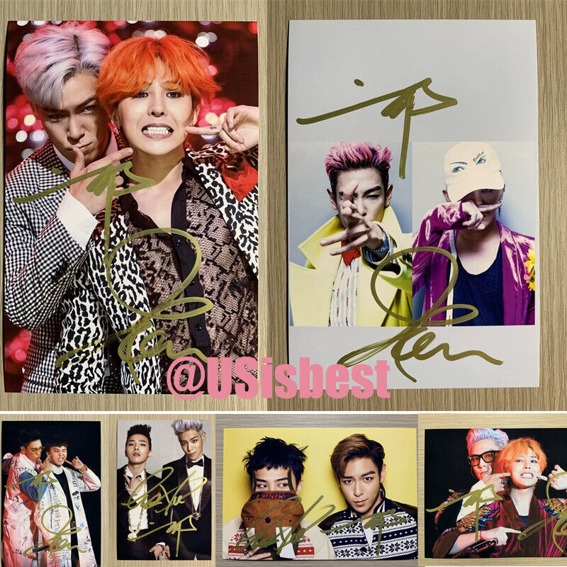 BIGBANG GD GDRAGON & T.O.P Autographed Hand Signed Photo BIGBANG GD GDRAGON & T.O.P Autographed Hand Signed Photo