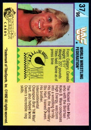 WWF WWE Merlin 1992 Part 1 (Black) Wrestling Trading Cards (summerSlam) Pick One - Picture 73 of 189
