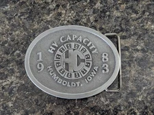 Vintage 1983 Belt Buckle Humboldt Iowa Hy-Capacity Limited Edition 1 of 50