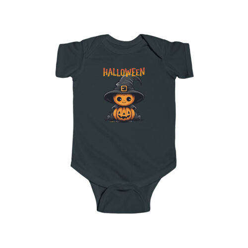 Baby's Halloween Infant Fine Jersey Bodysuit Cute Pumpkin Witch Trick Or Treat - Picture 1 of 4