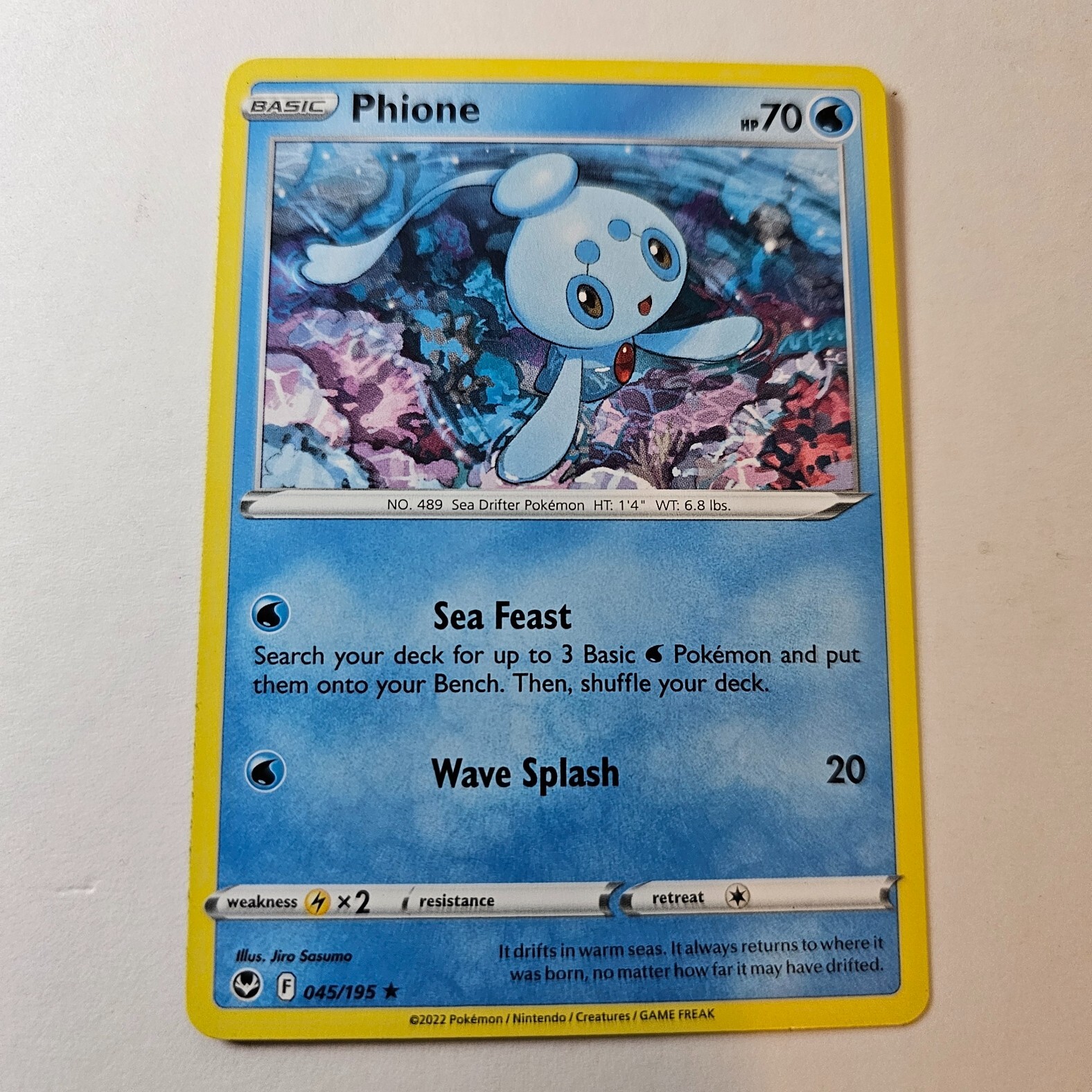 Phione 45/195 Silver Tempest Regular Rare Pokémon TCG