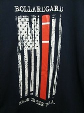 BOLLARDGARD MADE IN USA FLAG CIGAR SMOKERS GRAPHIC T-SHIRT/TEE