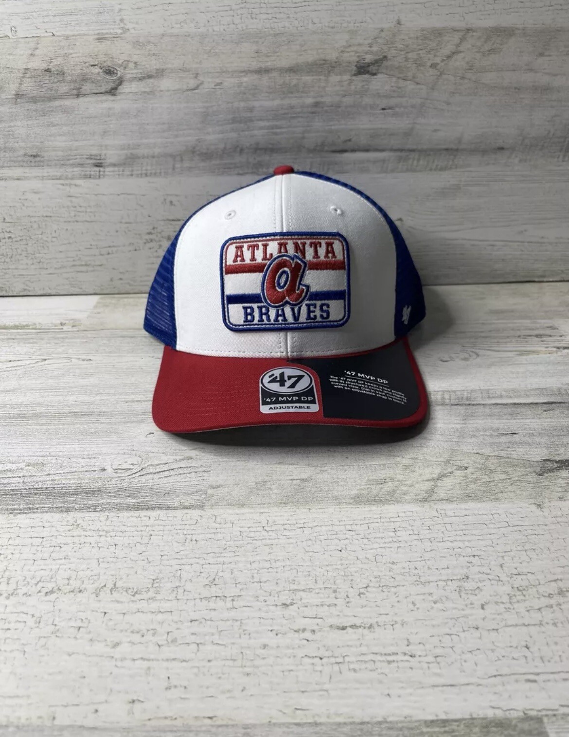 Atlanta Braves MLB  '47 Brand MVP DP Snapback Adjustable Trucker Hat/Cap NWT!