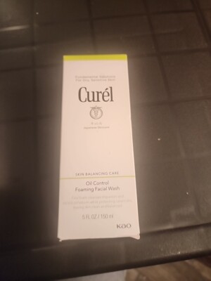 Curel Skin Balancing Care Oil Control Foaming Facial Wash ~ 5oz / 150ml