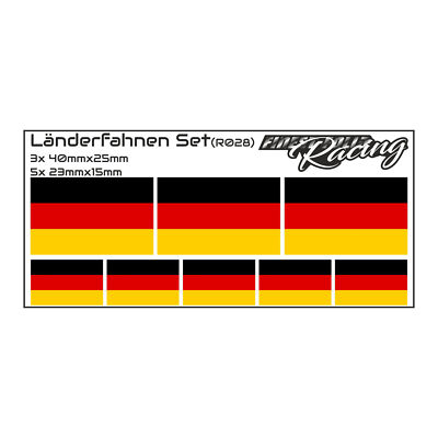 8x set country flags sticker Germany flag bicycle RC car car sticker