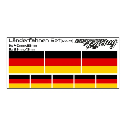 8x set country flags sticker Germany flag bicycle RC car car sticker