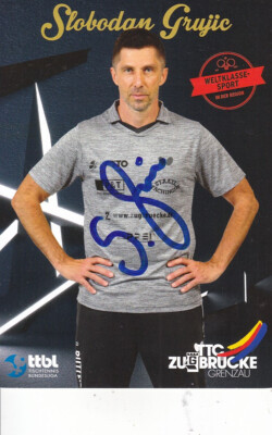Slobodan GRUJIC - Serbien, Bronze EM 1992 Tischtennis, TTC Grenzau, Original!