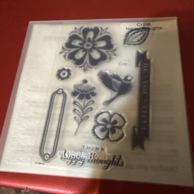 CLOSE TO MY HEART C1536 HAPPY THOUGHTS SEASONS & NATURE STAMP SET CTMH
