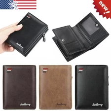 Men Secure RFID Blocking Purse Money Credit Card Holder Waterproof Zipper Wallet