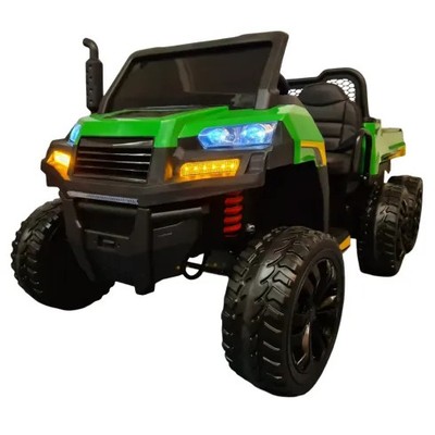 Macchina Elettrica per Bambini Gator Jeep Farmer Verde 6x6 con Posti 