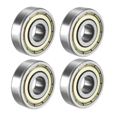 4 x Deep Groove Ball Bearing 6200ZZ Double Shield 10mm x 30mm x 9mm Carbon Steel