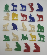 Vintage Cracker Jack Lot 24 Premium Prizes Animals Large Stand Up 50s 60s