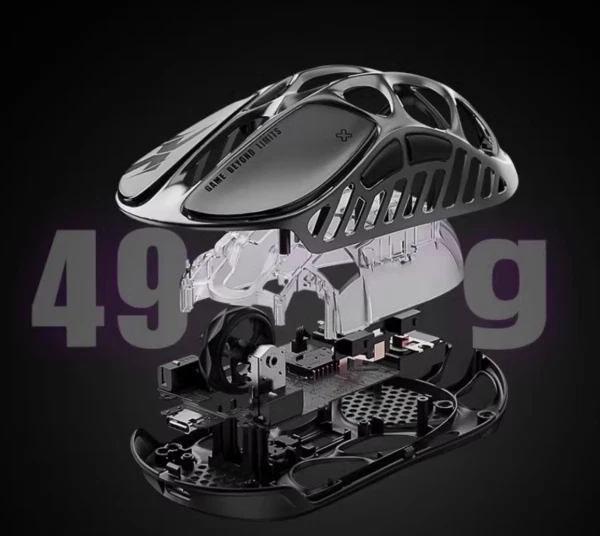 GravaStar MERCURY X  Magnesium Alloy Gray Wireless Tri-mode Bluetooth Mouse - Image 3 of 4