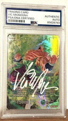 VIC MIGNOGNA SIGNED Dragon Ball Z Card PSA/DNA Authentic Auto
