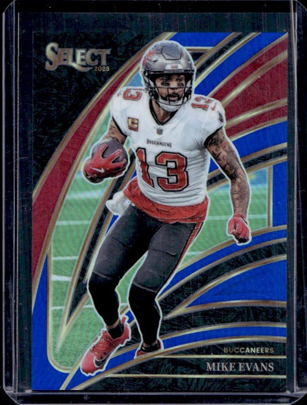 2025 Panini Select Mike Evans Club Level Blue Prizm #/99 Buccaneers