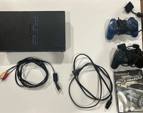 PlayStation 2 SCPH-50001 Console Bundle with Game And Controllers