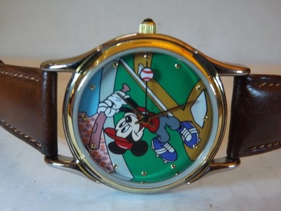 Disney Store Mens Vintage Mickey Mouse Watch (Baseball)-Rotating B Ball-VHTF-New