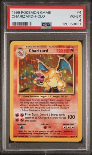New Listing1999 POKEMON GAME #4 CHARIZARD-HOLO PSA 4