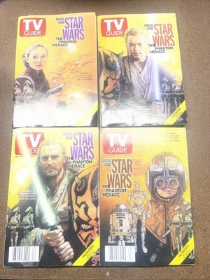 Star Wars The Phantom Menace Collectible TV Guide Covers (Complete Set of Four)