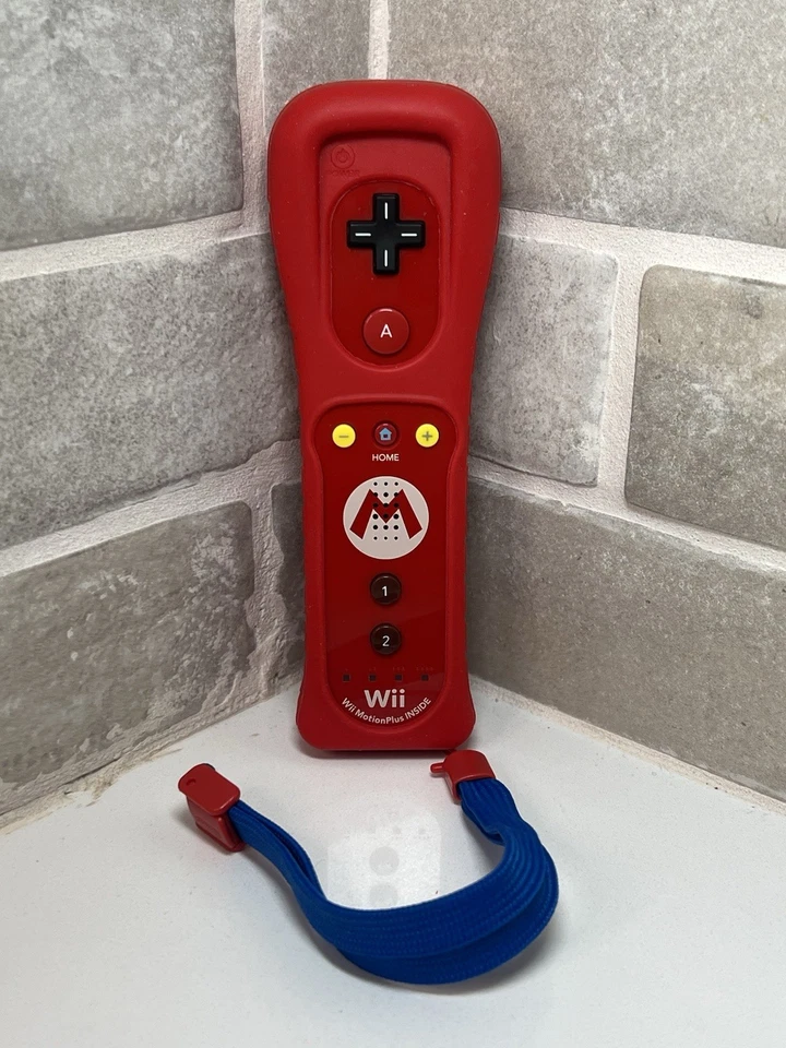 Official Nintendo Wii Motion Plus Remote Controller Mario Edition OEM RVL-036 - Image 2 of 4