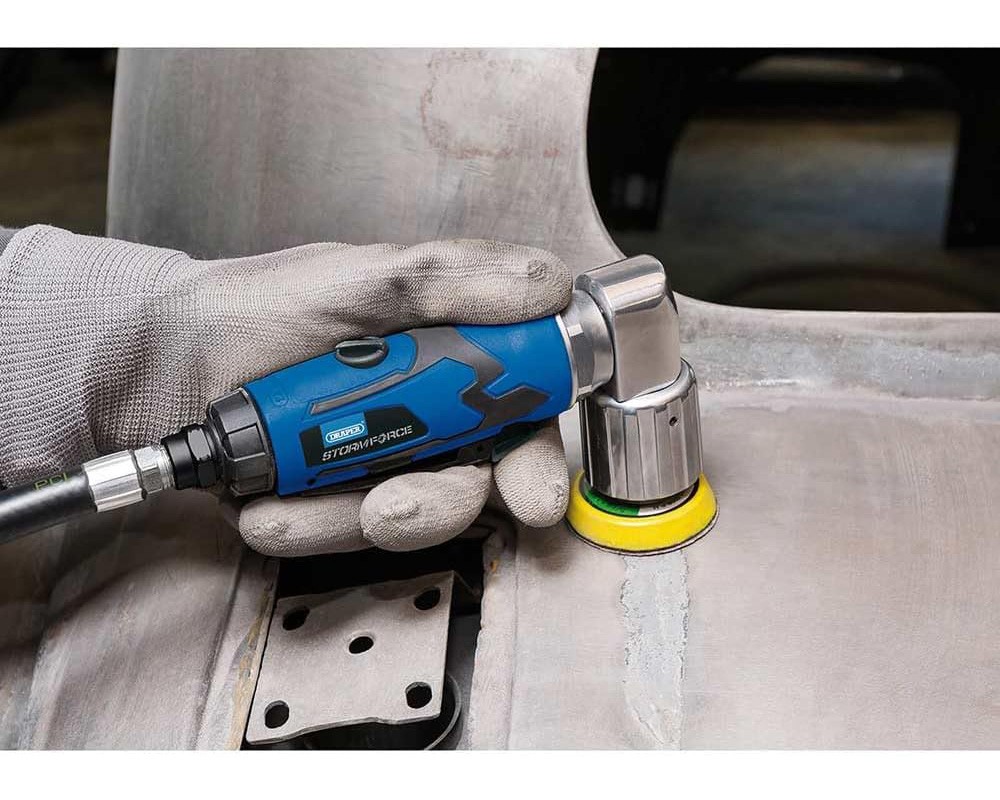 Draper 65059 Mini Air Sander 50mm Variable Speed Sanding Machine Auto Bodyshop