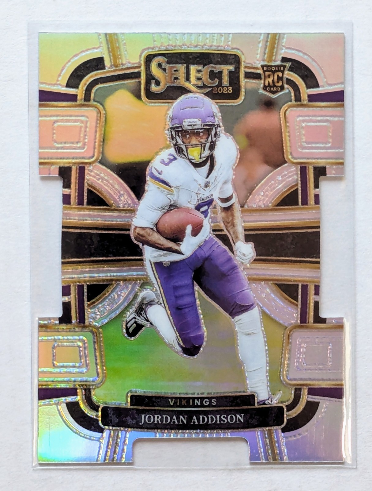 2023 Panini Select Jordan Addison Concourse Silver Prizm Die-Cut RC #66 Vikings