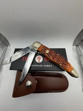 Boker Traditional Series 20/20 Duo Brown Bone Folding Knife New 110273BB