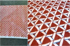 Vtg COHAMA Tea House Fabric 2 1/3 yd Asian Inspired East West Collection 54 x 84