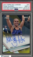2017 Topps UFC Chrome Fighter Gold Paige VanZant /50 PSA 9 PSA/DNA AUTO 10